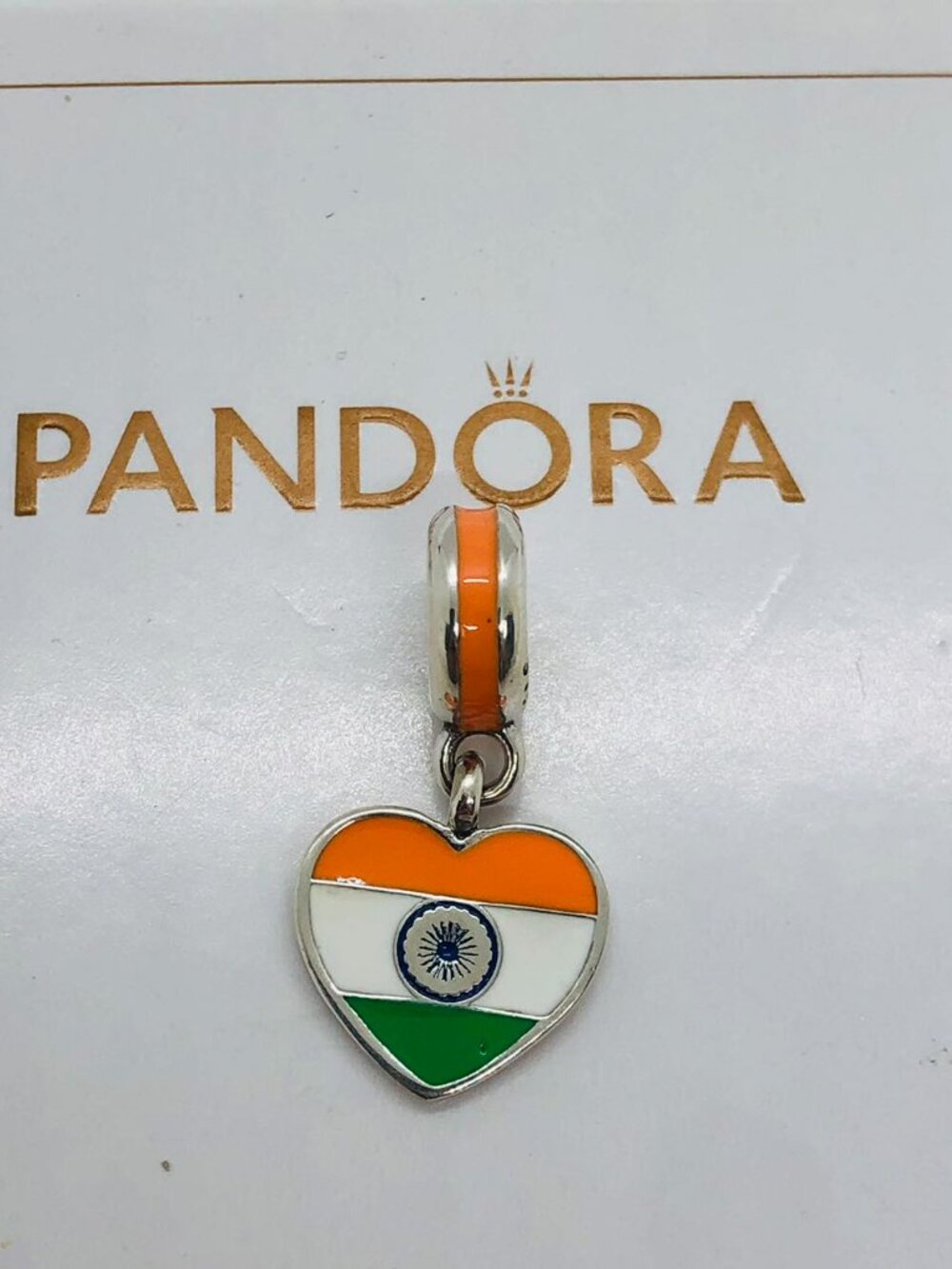 Pandora India flag Travel Charm